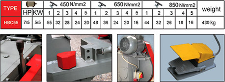 HBC55 - Secifications